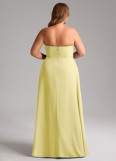 Azazie Wren Bridesmaid Dresses Lemon Sorbet A-Line Side Slit Chiffon Convertible Dress image15