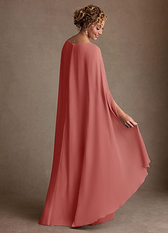 Azazie Boudica Mother of the Bride Dresses Antique Rose A-Line Pleated Chiffon Dress image4