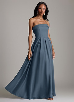 Azazie Lucienne Bridesmaid Dresses Neptune A-Line Strapless Chiffon Convertible Dress image6