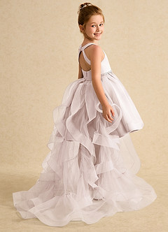 Azazie Julietta Flower Girl Dresses Rose Petal Ball-Gown Convertible Tulle Dress image6
