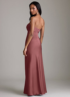 Azazie Saylor Brudtärnklänningar Klä av Sjöjungfru i Stretch Satin Axelbandslös Ametist image5