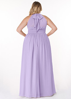 Azazie Iman Bridesmaid Dresses Lilac A-Line A-Line Ruched Chiffon Dress image9