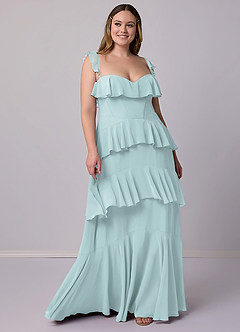 Barbie ♥ Azazie Bridesmaid Dresses Mist A-Line Sweetheart Neckline Chiffon Dress image6