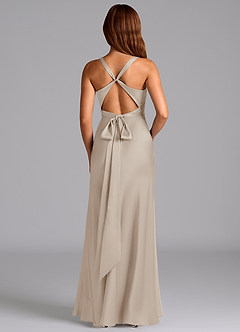 Azazie Hati Brudtärnklänningar Klä av Sjöjungfru i Stretch Satin Frost image7