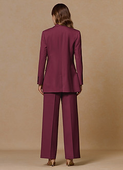 front Rowan Borgoña Traje de dos piezas de alto rendimiento con tejido refinado