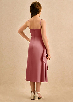 Azazie Canna Girls Formal Flower Girl Klänningar Klä A-Line i Stretch Satin Plisserad image2