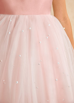 Azazie Esme Robe Demoiselle D'honneur Fillette Robe Princesse en Tulle Arc Rosette image9