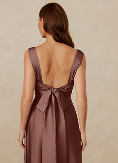 Christian Siriano Bridal for Azazie 1001 Bridesmaid Dresses Espresso A-Line Sweetheart Neckline Stretch Satin Dress image9