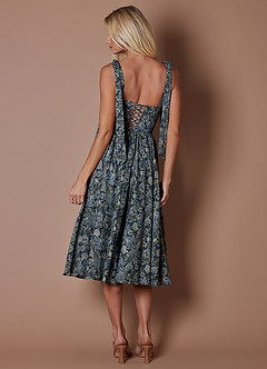 Lela Indigo Bloom Midi Dress image5