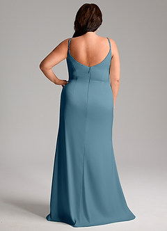 Azazie Deandra Bridesmaid Dresses Bermuda Mermaid Pleated Stretch Satin Dress image8