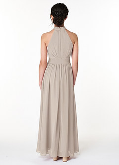 Azazie Iman Junior Frost A-Line Pleated Chiffon Dress image2