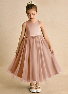 Azazie Solia Sukienki dla dziewczynek sypiących kwiaty Suknia balowa Tiul Długość kostki Sukienka image6