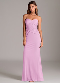 Azazie Katelyn Robes de demoiselle d'honneur Robe Fourreau Convertible en Maille Sans bretelle Rose Bonbon image6