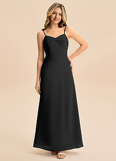 Azazie Jordyn Junior Linia A Dekolt w kształcie serca Szyfon Długość podłogi Młodsza druhna Sukienka image3