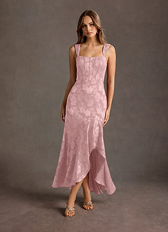 Robe Longue Rose Poussiéreux Alice Azazie