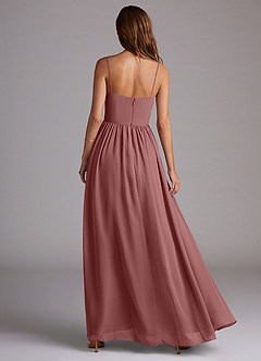 Azazie Calianna Bridesmaid Dresses Desert Rose A-Line Off the Shoulder Chiffon Convertible Dress image5