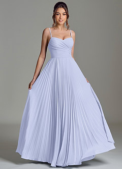 Azazie Catie Abiti da Damigella Abito A-Line in Chiffon Scollo a Cuore Lavanda image3