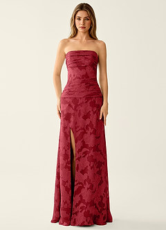 Arabella Grace Coral Pink Glitzerndes Jacquard-Korsett-Abendkleid image4