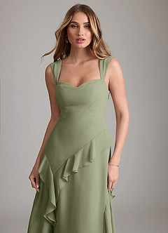 Azazie Sloane Bridesmaid Dresses Pistachio A-Line Sweetheart Neckline Chiffon Dress image6