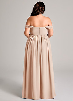 Azazie Calianna Bridesmaid Dresses English Rose A-Line Off the Shoulder Chiffon Convertible Dress image15