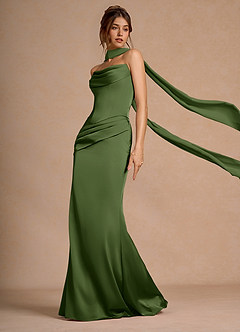 Vestido Verde Oliva Largo Sorrel image4