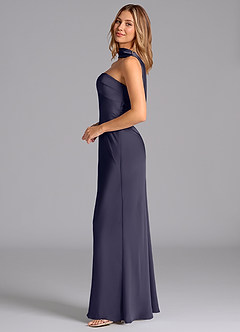 Azazie Lusinda Brudtärnklänningar Klä av Sjöjungfru i Stretch Satin Axelbandslös Stormig image5