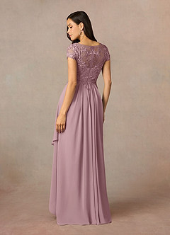 Azazie Lunda Mother of the Bride Dresses Dusty Rose A-Line Lace Chiffon Dress image4