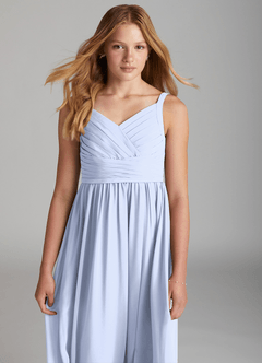 Azazie Chanel Junior Ice A-Line Sweetheart Neckline Chiffon Dress image6
