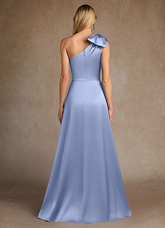 Azazie Easton vestidos de madre de la novia Vestido de Hielo de Satén Elástico de Corte en A con Hombro unilateral image3