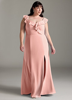 Azazie Sophie Bridesmaid Dresses Rosette A-Line Off the Shoulder Chiffon Convertible Dress image9