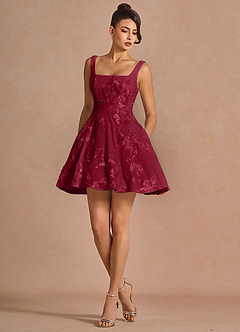 Brynn Burgundy Mini Dress image4