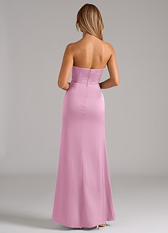 Azazie Johana Bridesmaid Dresses Candy Pink Mermaid Off the Shoulder Stretch Satin Convertible Dress image7