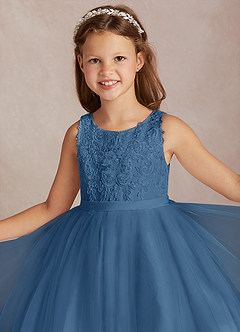 Azazie Calla Flower Girl Dresses Twilight Ball-Gown Lace Tulle Dress image1