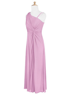 Azazie Brooke Junior Robe Trapèze en Maille Plissée Rose Bonbon image7