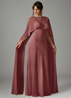 Azazie Stefania Vestidos de madrinha de casamento Vestido Ametista de Cetim elástico de Linha A image3