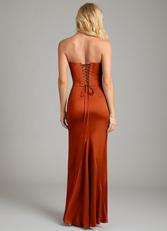 Azazie Sorrel Bridesmaid Dresses Paprika Mermaid Strapless Stretch Satin Convertible Dress image2