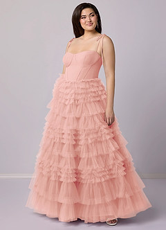 Barbie ♥ Azazie Bridesmaid Dresses Rosette A-Line Sweetheart Neckline Tulle Dress image9