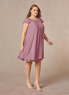 Azazie Tess Mother of the Bride Dresses Vintage Mauve Empire Sequins Chiffon Dress image10