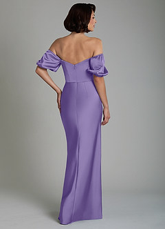 Azazie Lea Bridesmaid Dresses Tahiti Mermaid Off the Shoulder Stretch Satin Convertible Dress image6