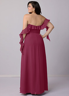 Barbie ♥ Azazie Bridesmaid Dresses Mulberry A-Line Off the Shoulder Chiffon Convertible Dress image12