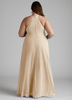 Azazie Annabelle Vestidos de dama de honra para maternidade Vestir Linha A Plissado Comprimento do chão Malha image8