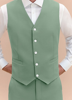 front James Matcha Structured Stretch Suit Vest