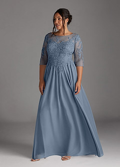 Azazie Harriet Mother of the Bride Dresses Twilight A-Line Scoop lace Mesh Dress image10