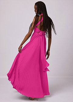 Barbie ♥ Azazie Bridesmaid Dresses A-Line Pleated Chiffon Floor-Length Dress image4