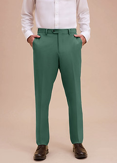 front Ethan Eucalyptus Refined Weave Dress Pants