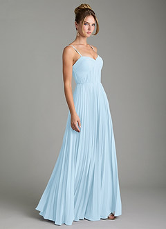 Azazie Teagan Bridesmaid Dresses Sky Blue A-Line Sweetheart Neckline Chiffon Dress image5