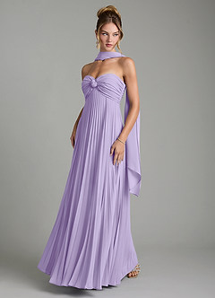 Azazie Tempest Robes de demoiselle d'honneur Robe Empire Convertible en Mousseline de soie Corset Lilas image6