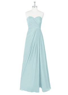 Azazie Arabella Allure Vestidos de damas de honor Vestido de Vidrio Marino de Gasa de Corte en A Convertible con Escote de Corazón image8
