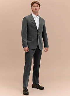 front William Charcoal Comfort Blend Suit Jacket