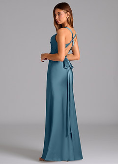 Azazie Hati Bridesmaid Dresses Bermuda Mermaid Stretch Satin Dress image6